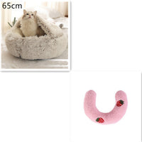 HKM-9579837 Cozy Cocoon Pet Bed for Dogs and Cats, Soft Plush Calming Bed for Relaxation and Joint Support
