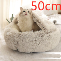HKM-9579837 Cozy Cocoon Pet Bed for Dogs and Cats, Soft Plush Calming Bed for Relaxation and Joint Support