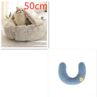 HKM-9579837 Cozy Cocoon Pet Bed for Dogs and Cats, Soft Plush Calming Bed for Relaxation and Joint Support