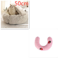 HKM-9579837 Cozy Cocoon Pet Bed for Dogs and Cats, Soft Plush Calming Bed for Relaxation and Joint Support