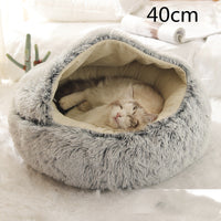 HKM-9579837 Cozy Cocoon Pet Bed for Dogs and Cats, Soft Plush Calming Bed for Relaxation and Joint Support