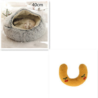 HKM-9579837 Cozy Cocoon Pet Bed for Dogs and Cats, Soft Plush Calming Bed for Relaxation and Joint Support