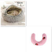 HKM-9579837 Cozy Cocoon Pet Bed for Dogs and Cats, Soft Plush Calming Bed for Relaxation and Joint Support
