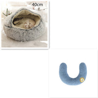 HKM-9579837 Cozy Cocoon Pet Bed for Dogs and Cats, Soft Plush Calming Bed for Relaxation and Joint Support