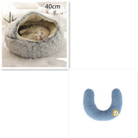HKM-9579837 Cozy Cocoon Pet Bed for Dogs and Cats, Soft Plush Calming Bed for Relaxation and Joint Support