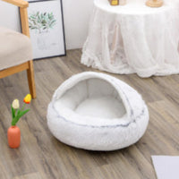HKM-9579837 Cozy Cocoon Pet Bed for Dogs and Cats, Soft Plush Calming Bed for Relaxation and Joint Support