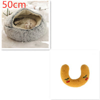 HKM-9579837 Cozy Cocoon Pet Bed for Dogs and Cats, Soft Plush Calming Bed for Relaxation and Joint Support