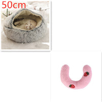 HKM-9579837 Cozy Cocoon Pet Bed for Dogs and Cats, Soft Plush Calming Bed for Relaxation and Joint Support