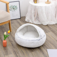 HKM-9579837 Cozy Cocoon Pet Bed for Dogs and Cats, Soft Plush Calming Bed for Relaxation and Joint Support
