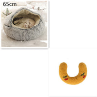 HKM-9579837 Cozy Cocoon Pet Bed for Dogs and Cats, Soft Plush Calming Bed for Relaxation and Joint Support