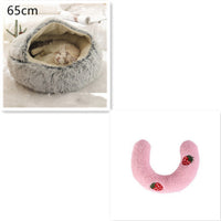 HKM-9579837 Cozy Cocoon Pet Bed for Dogs and Cats, Soft Plush Calming Bed for Relaxation and Joint Support