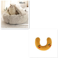 HKM-9579837 Cozy Cocoon Pet Bed for Dogs and Cats, Soft Plush Calming Bed for Relaxation and Joint Support