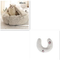 HKM-9579837 Cozy Cocoon Pet Bed for Dogs and Cats, Soft Plush Calming Bed for Relaxation and Joint Support