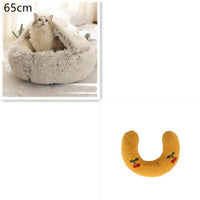 HKM-9579837 Cozy Cocoon Pet Bed for Dogs and Cats, Soft Plush Calming Bed for Relaxation and Joint Support