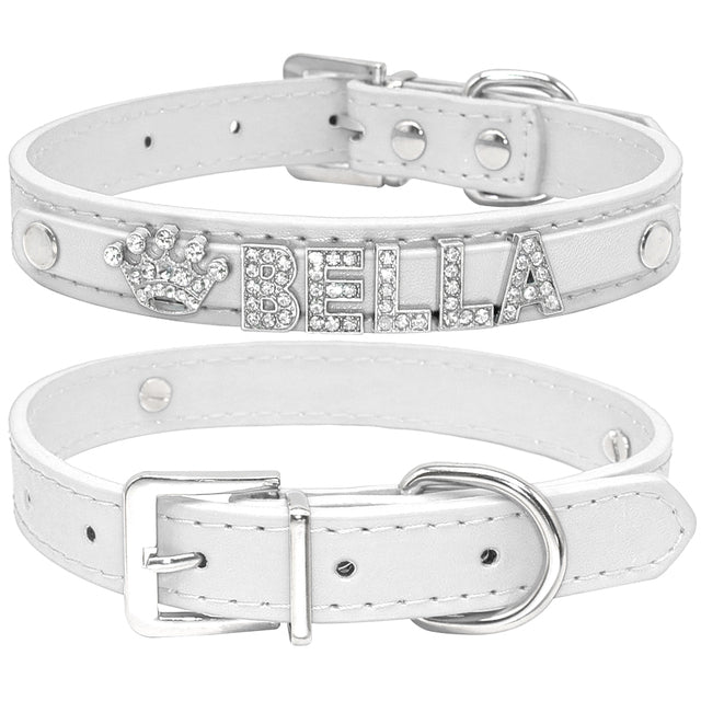 HKM-9580861 Personalized Rhinestone Cat and Small Dog Collar in Multiple Colors