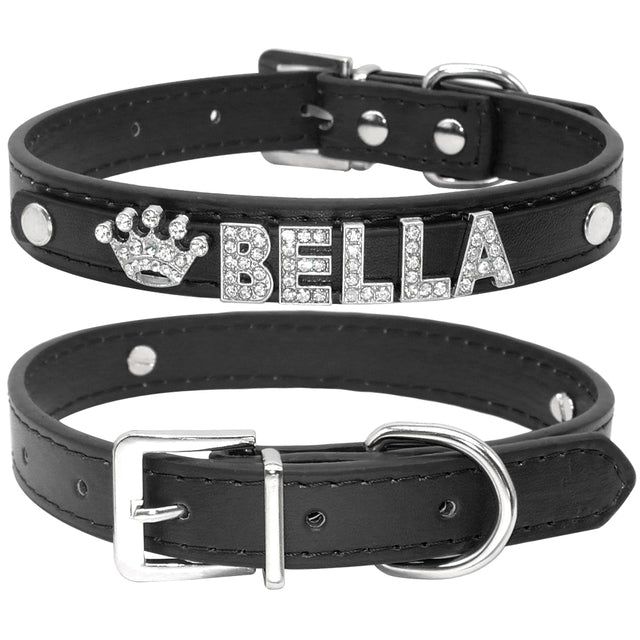 HKM-9580861 Personalized Rhinestone Cat and Small Dog Collar in Multiple Colors