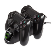 HKM-958163 Dual Wireless Charger for PS4 Controllers with LED Charging Indicator