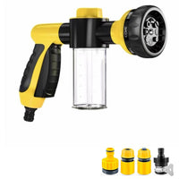 HKM-9582269 High-Pressure Pet Shower Sprayer and Grooming Kit with 8 Spray Patterns for Bathing Dogs, Washing Cars, and Watering Plants