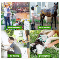 HKM-9582269 High-Pressure Pet Shower Sprayer and Grooming Kit with 8 Spray Patterns for Bathing Dogs, Washing Cars, and Watering Plants