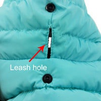 HKM-9583165 Waterproof Cotton Dog Jacket for Warmth - Casual Style in White, Red, Black with Zipper Closure