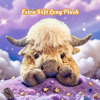 HKM-9584445 Highland Cow Plush Toy – 3D Printed Short Plush, 35cm Decoration