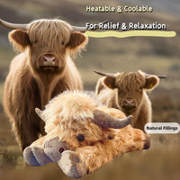 HKM-9584445 Highland Cow Plush Toy – 3D Printed Short Plush, 35cm Decoration