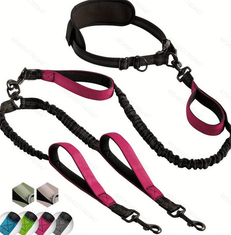 HKM-9584573 Multifunctional Dog Traction Belt with Nylon Rope and Waist Belt for Fitness Running
