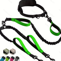HKM-9584573 Multifunctional Dog Traction Belt with Nylon Rope and Waist Belt for Fitness Running