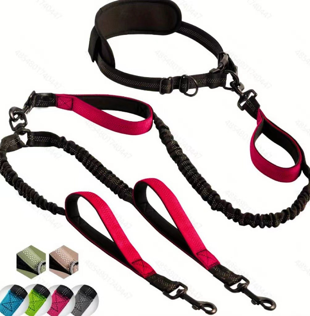 HKM-9584573 Multifunctional Dog Traction Belt with Nylon Rope and Waist Belt for Fitness Running