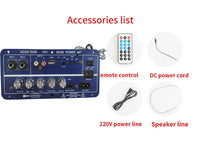 HKM-958483 50W Dual Channel Digital Power Audio Receiver with USB for Home and Outdoor Use