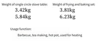 HKM-958483 Outdoor Charcoal BBQ Grill Stove for Indoor and Outdoor Use with Smokeless Cooking Feature