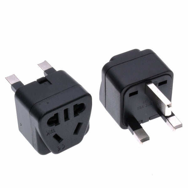HKM-958483 Universal 5-Output International Power Plug Adapter with Grounding - 110-250V, Rated 13A, White/Black