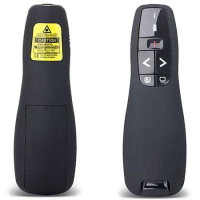 HKM-958483 Wireless Laser Pointer Presentation Remote with USB Receiver for Seamless Demonstrations