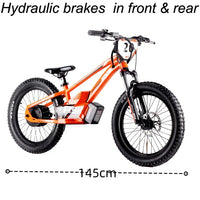 HKM-958547 20 Inch Electric Balance Bike for Kids, 800W Motor, 3 Speed Adjustable, 36V Lithium Battery, Ages 5-12