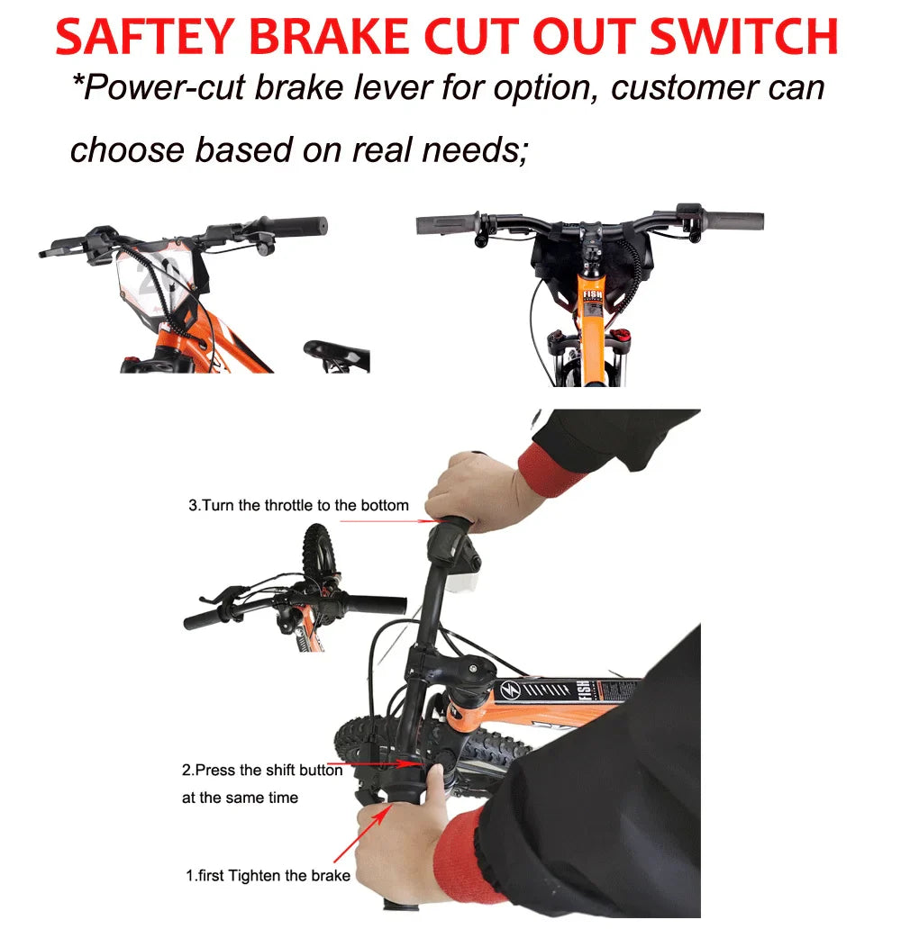 HKM-958547 20 Inch Electric Balance Bike for Kids, 800W Motor, 3 Speed Adjustable, 36V Lithium Battery, Ages 5-12