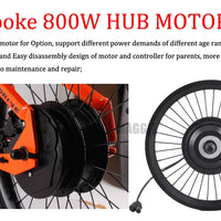 HKM-958547 20 Inch Electric Balance Bike for Kids, 800W Motor, 3 Speed Adjustable, 36V Lithium Battery, Ages 5-12