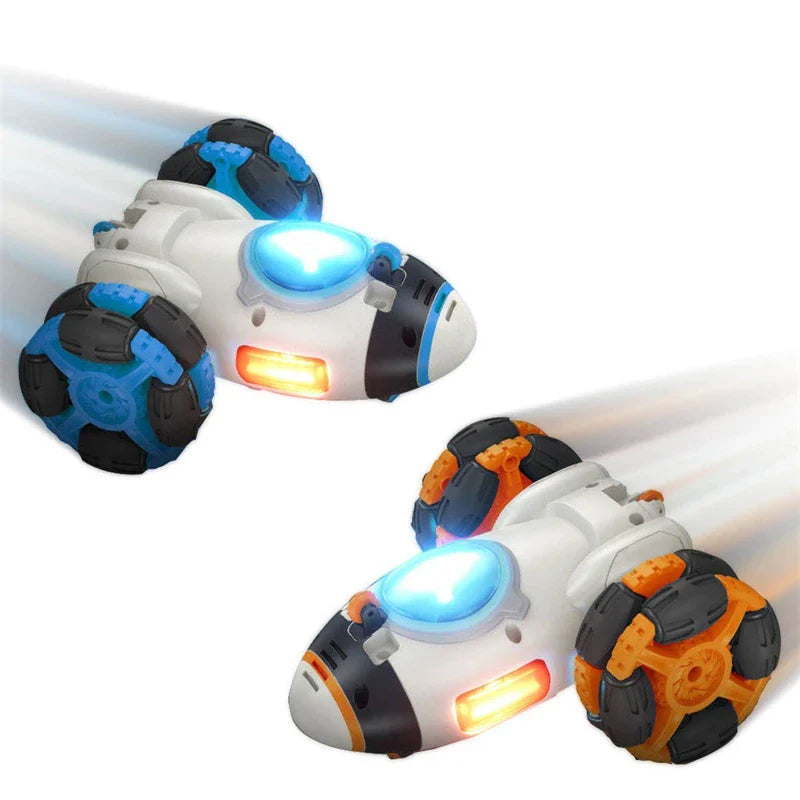HKM-958547 Remote Control Spraying Rocket Stunt Car for Indoor and Outdoor Fun, 2.4GHz RC Spinning Vehicle, Ages 8 & Up