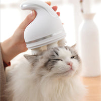 HKM-9587005 Multifunctional Electric Pet Head Massager for Dogs in White and Sky Blue