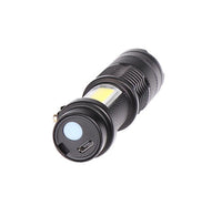 HKM-958995 Compact SK68-COB LED Mini Flashlight with Zoom for Outdoor Activities