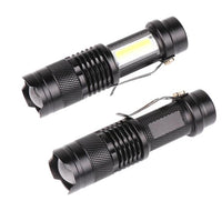 HKM-958995 Compact SK68-COB LED Mini Flashlight with Zoom for Outdoor Activities