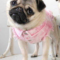 HKM-9590205 Stylish Washed Denim Jacket for Pets in Denim Blue and Cowboy Pink - Multiple Sizes Available