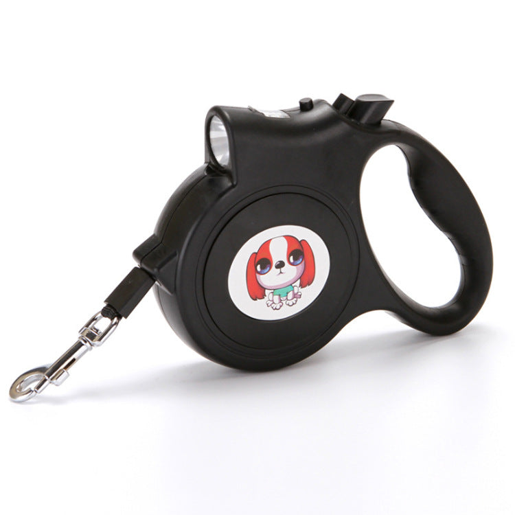 HKM-9590333 5M Automatic Traction Pet Dog Rope Leash with Light - Multiple Colors Available