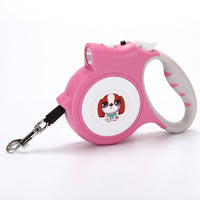 HKM-9590333 5M Automatic Traction Pet Dog Rope Leash with Light - Multiple Colors Available