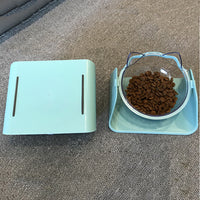 HKM-9590717 Adjustable 15-Degree Pet Cat Bowl for Comfortable Eating and Drinking