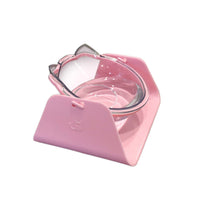 HKM-9590717 Adjustable 15-Degree Pet Cat Bowl for Comfortable Eating and Drinking