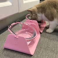 HKM-9590717 Adjustable 15-Degree Pet Cat Bowl for Comfortable Eating and Drinking