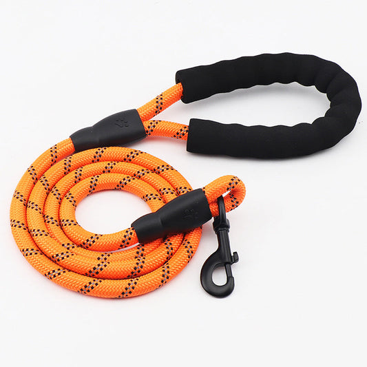 HKM-959123 Reflective Nylon Round Rope Dog Leash - Multiple Colors & Sizes Available