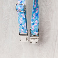 HKM-9592509 Mermaid Pattern Polyester Pet Collar in Multiple Sizes
