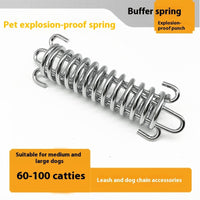 HKM-9593149 Stainless Steel Dog Chain with Compression Spring for Secure Leash Control