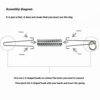 HKM-9593149 Stainless Steel Dog Chain with Compression Spring for Secure Leash Control